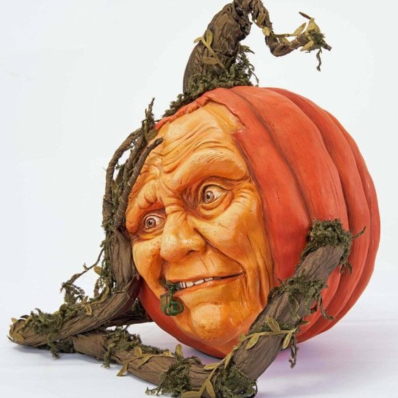 Katherine's Collection Midnight Short Pumpkin Halloween Decoration Centerpiece - Picture 2 of 2